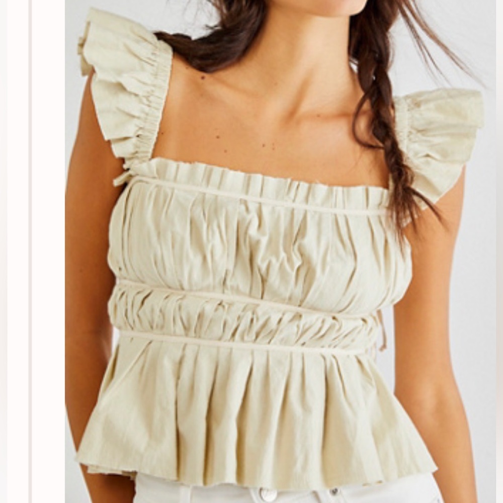 Free People Claude Corset Too Opal Silk / Tan
